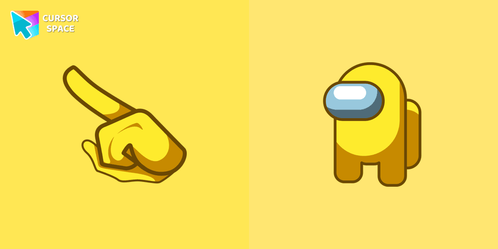 Among Us Yellow Character cursor cursor pack